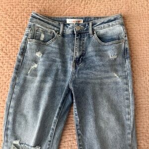 Freckled Poppy Risen Distressed Blue Denim Jeans